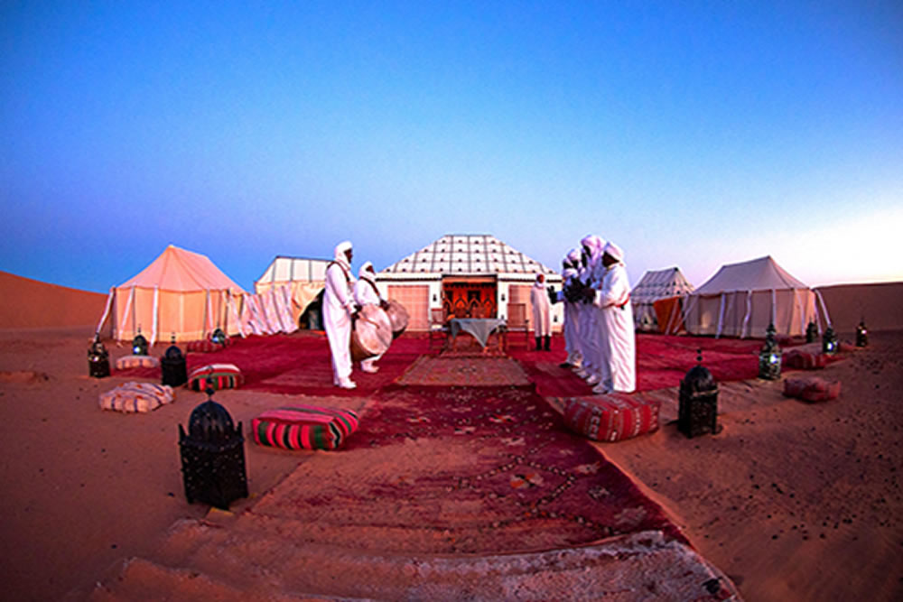 medium berber village in desert marrakech